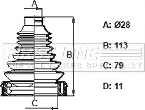 First Line FCB6407 - Bellow, drive shaft www.autospares.lv