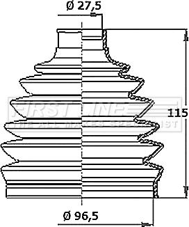 First Line FCB6411 - Пыльник, приводной вал www.autospares.lv