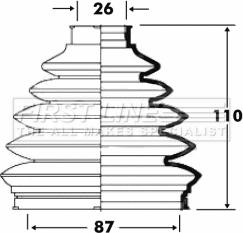 First Line FCB6097 - Bellow, drive shaft www.autospares.lv