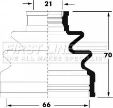 First Line FCB6040 - Пыльник, приводной вал www.autospares.lv