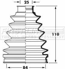 First Line FCB6054 - Пыльник, приводной вал www.autospares.lv