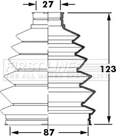 First Line FCB6004 - Пыльник, приводной вал www.autospares.lv