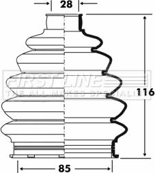 First Line FCB6083 - Putekļusargs, Piedziņas vārpsta www.autospares.lv