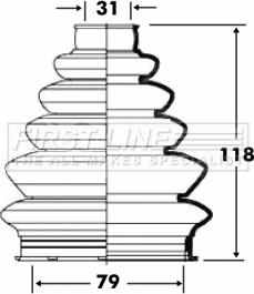 First Line FCB6082 - Пыльник, приводной вал www.autospares.lv