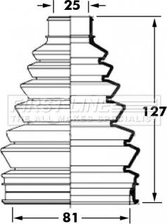 First Line FCB6021 - Пыльник, приводной вал www.autospares.lv