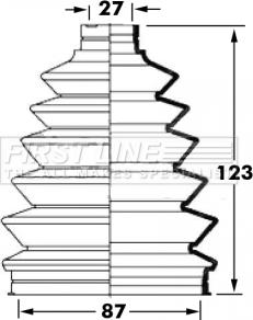 First Line FCB6022 - Пыльник, приводной вал www.autospares.lv