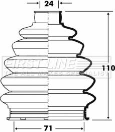 First Line FCB6078 - Пыльник, приводной вал www.autospares.lv