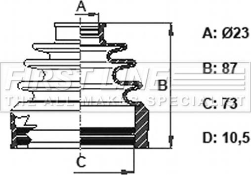 First Line FCB6164 - Пыльник, приводной вал www.autospares.lv