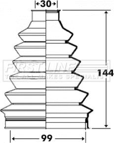 First Line FCB6101 - Пыльник, приводной вал www.autospares.lv