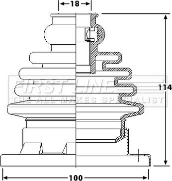 First Line FCB6184 - Bellow, drive shaft www.autospares.lv