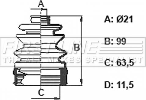 First Line FCB6394 - Пыльник, приводной вал www.autospares.lv