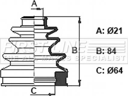 First Line FCB6360 - Пыльник, приводной вал www.autospares.lv