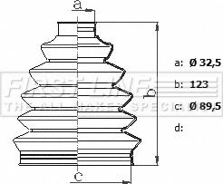 First Line FCB6314 - Пыльник, приводной вал www.autospares.lv