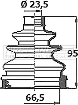 First Line FCB6388 - Пыльник, приводной вал www.autospares.lv