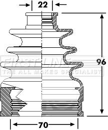 First Line FCB6324 - Пыльник, приводной вал www.autospares.lv