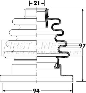 First Line FCB6295 - Bellow, drive shaft www.autospares.lv