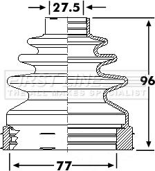 First Line FCB6244 - Пыльник, приводной вал www.autospares.lv