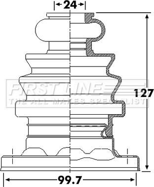 First Line FCB6258 - Пыльник, приводной вал www.autospares.lv