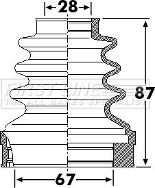 First Line FCB6261 - Пыльник, приводной вал www.autospares.lv