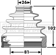 First Line FCB6267 - Putekļusargs, Piedziņas vārpsta www.autospares.lv