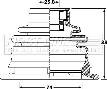 First Line FCB6209 - Пыльник, приводной вал www.autospares.lv