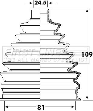 First Line FCB6234 - Bellow, drive shaft www.autospares.lv