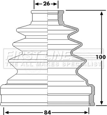 First Line FCB6224 - Bellow, drive shaft www.autospares.lv