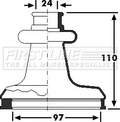 First Line FCB6223 - Пыльник, приводной вал www.autospares.lv