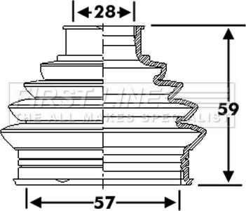 First Line FCB6274 - Putekļusargs, Piedziņas vārpsta www.autospares.lv
