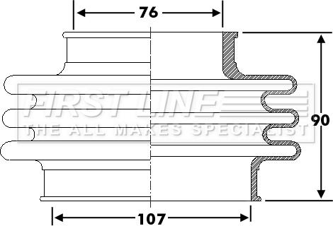 First Line FCB6276 - Putekļusargs, Piedziņas vārpsta www.autospares.lv