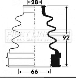 First Line FCB2900 - Пыльник, приводной вал www.autospares.lv