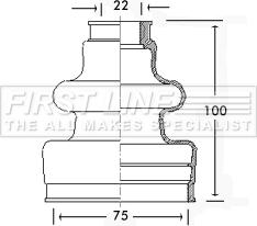 First Line FCB2495 - Bellow, drive shaft www.autospares.lv