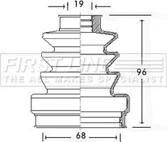 First Line FCB2445 - Пыльник, приводной вал www.autospares.lv