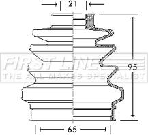 First Line FCB2687 - Пыльник, приводной вал www.autospares.lv