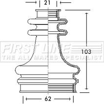 First Line FCB2670 - Putekļusargs, Piedziņas vārpsta www.autospares.lv