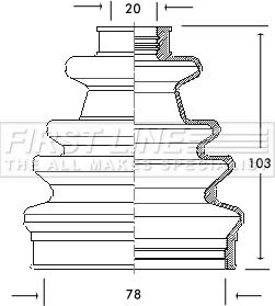 First Line FCB2041 - Пыльник, приводной вал www.autospares.lv