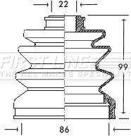 First Line FCB2062 - Bellow, drive shaft www.autospares.lv