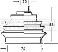 First Line FCB2004 - Putekļusargs, Piedziņas vārpsta www.autospares.lv