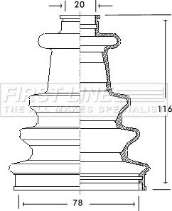 First Line FCB2080 - Putekļusargs, Piedziņas vārpsta www.autospares.lv