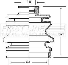 First Line FCB2076 - Putekļusargs, Piedziņas vārpsta www.autospares.lv