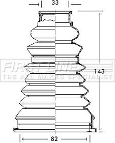 First Line FCB2163 - Bellow, drive shaft www.autospares.lv