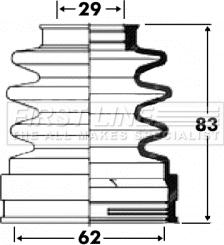 First Line FCB2897 - Пыльник, приводной вал www.autospares.lv