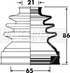 First Line FCB2850 - Пыльник, приводной вал www.autospares.lv