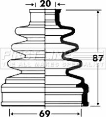 First Line FCB2858 - Пыльник, приводной вал www.autospares.lv