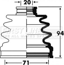 First Line FCB2860 - Bellow, drive shaft www.autospares.lv