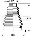 First Line FCB2804 - Пыльник, приводной вал www.autospares.lv