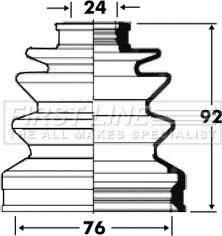 First Line FCB2815 - Пыльник, приводной вал www.autospares.lv