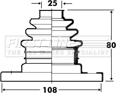 First Line FCB2810 - Пыльник, приводной вал www.autospares.lv