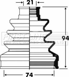 First Line FCB2821 - Putekļusargs, Piedziņas vārpsta www.autospares.lv