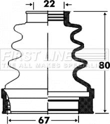 First Line FCB2870 - Пыльник, приводной вал www.autospares.lv